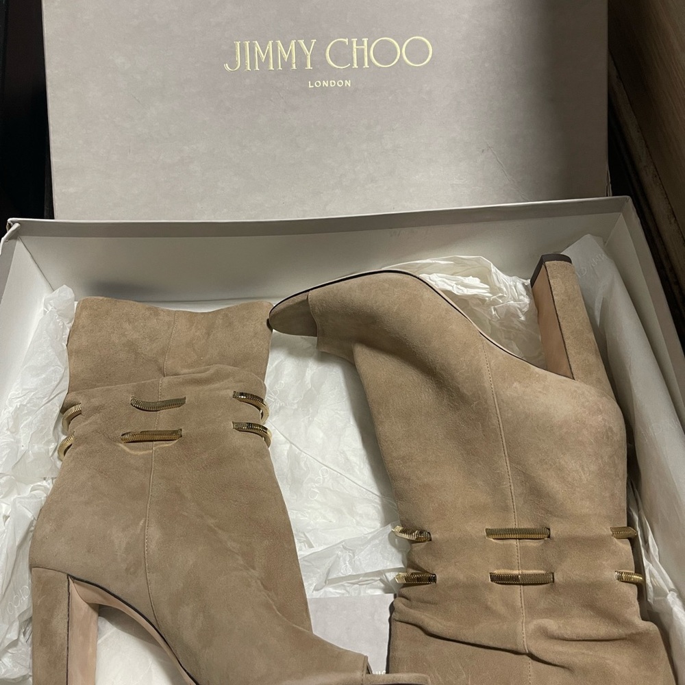 Jimmy Choo Beige Women's Boots